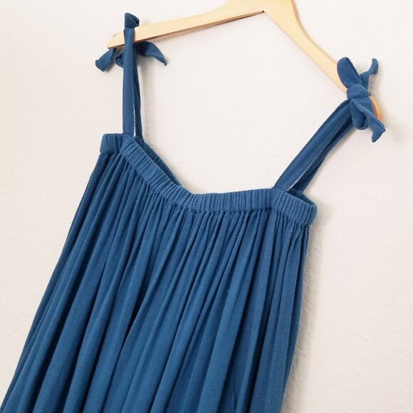 NEW World Market Teal Blue Textured Cotton Ruffle Convertible Skirt Dress OS $40 - Picture 7 of 15